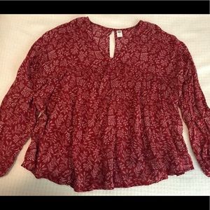 Long Sleeve Printed Blouse!